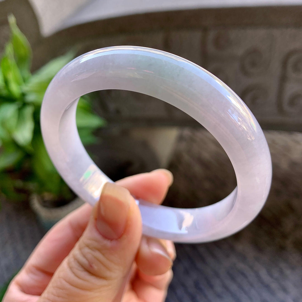 糯种淡紫罗兰平安镯（54.2mm）（yc308747）