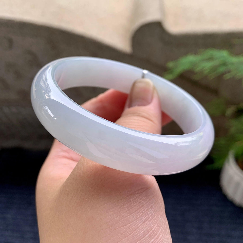 糯冰种无色宽版轮胎手镯（60.3mm）（yc194562）
