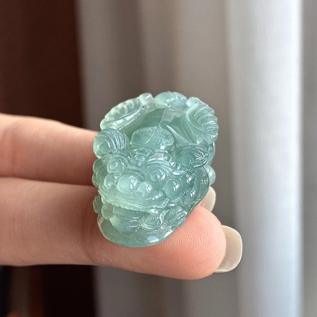糯冰湖水绿貔貅挂件（yc712122）