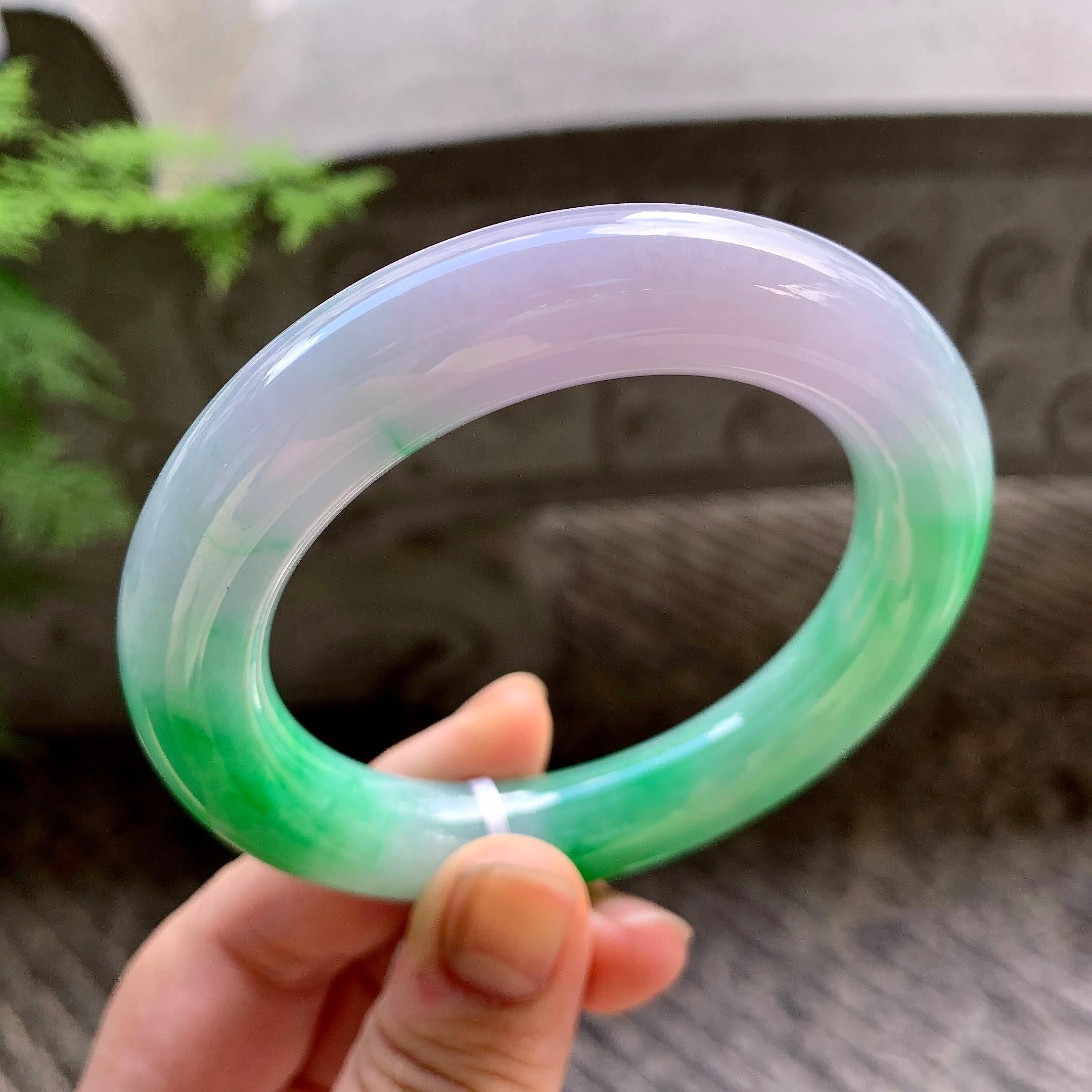 细糯种春彩圆条手镯（56.5mm）（yc202379）