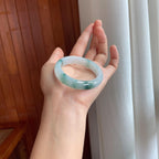 糯冰飘花翡翠贵妃镯（56.5mm）（yc346544）