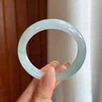 糯冰带色翡翠平安镯（54.4mm)（yc415341）