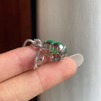 18k金钻镶糯冰满绿翡翠葫芦（yc261418）