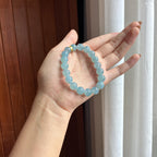 Vòng Tay Băng Chủng Lam Để Ngọc Phỉ Thúy A Tự Nhiên Myanmar (yc451545)