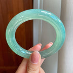 冰种晴底翡翠圆条手镯（55.6mm)（yc323867）