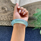 糯冰种蓝底宽版轮胎手镯（56.1mm）（yc243441）