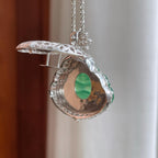 18k金钻镶冰种湖水绿翡翠佛公（yc263547）