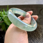 糯冰种晴底飘花平安镯（56.6mm）（yc309459）