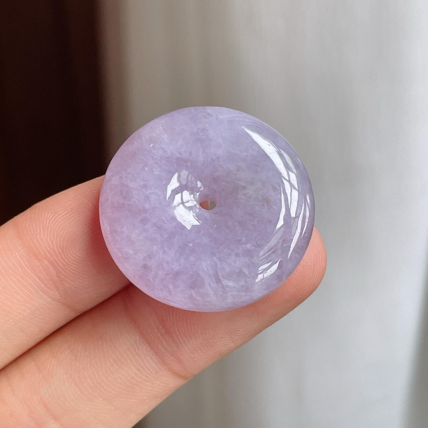 糯冰紫罗兰翡翠平安扣（yc248478）