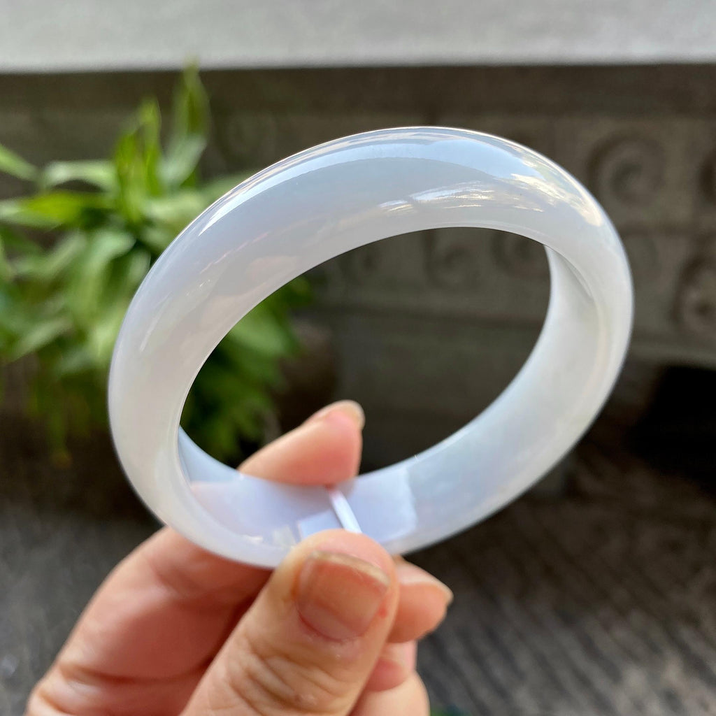 细糯种无色宽版轮胎手镯（57mm）（yc311025）