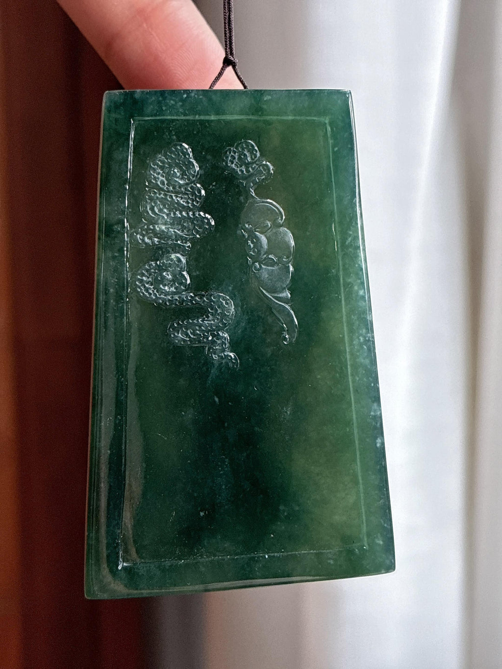 糯冰湖水绿自在观音挂件（yc750096）