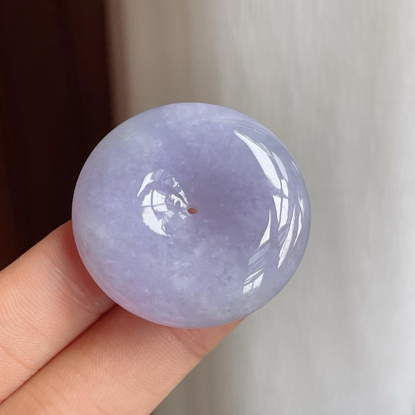 糯冰紫罗兰翡翠平安扣（yc248484）