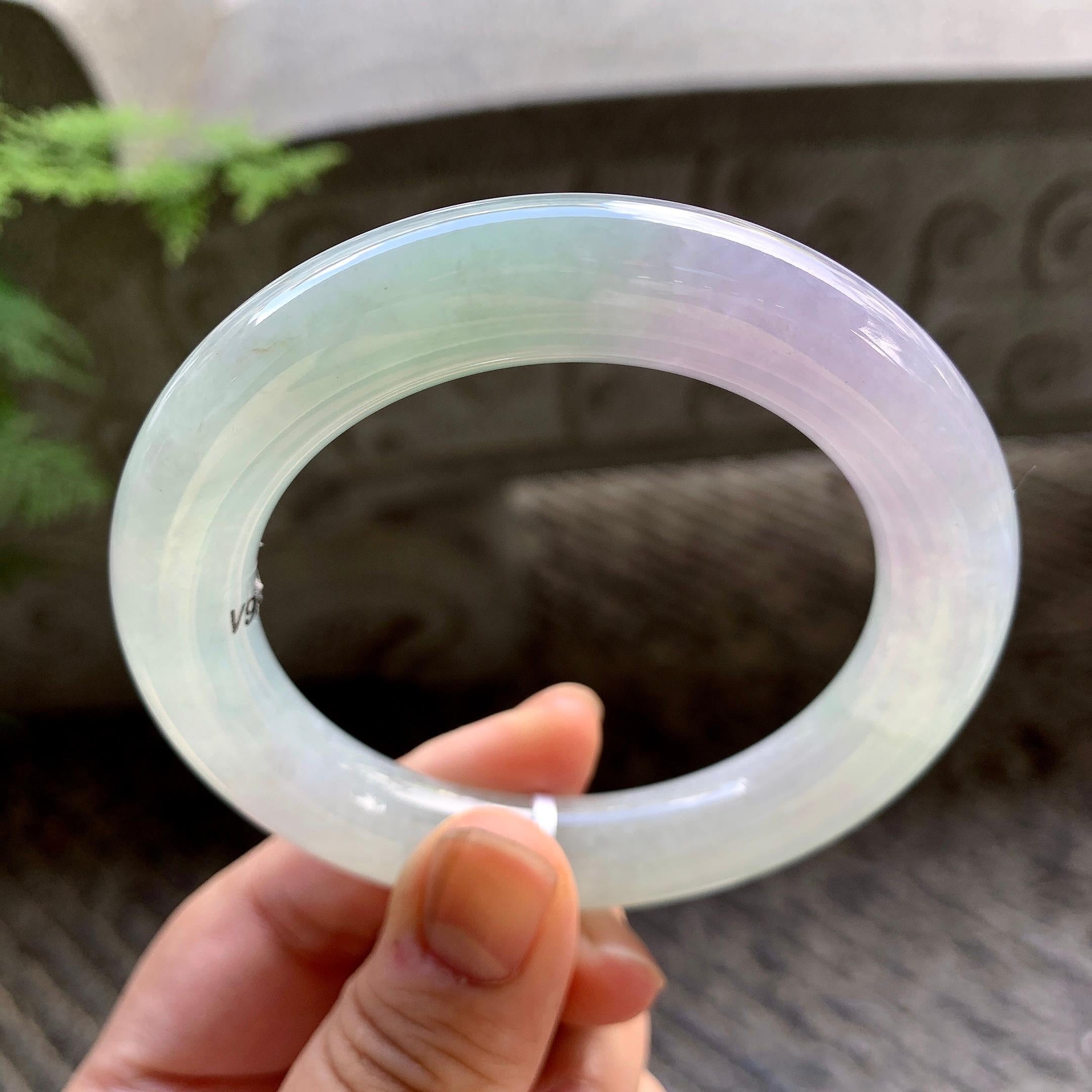 细糯种春彩圆条手镯（56.4mm）（yc202343）