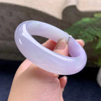 糯冰种紫罗兰宽版轮胎手镯（58.2mm）（yc253805）