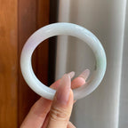 细糯冰淡椿彩翡翠平安镯（56.5mm）（yc283244）