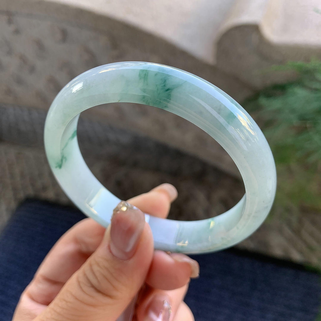 细糯种飘花平安镯（56.4mm）（yc294652）
