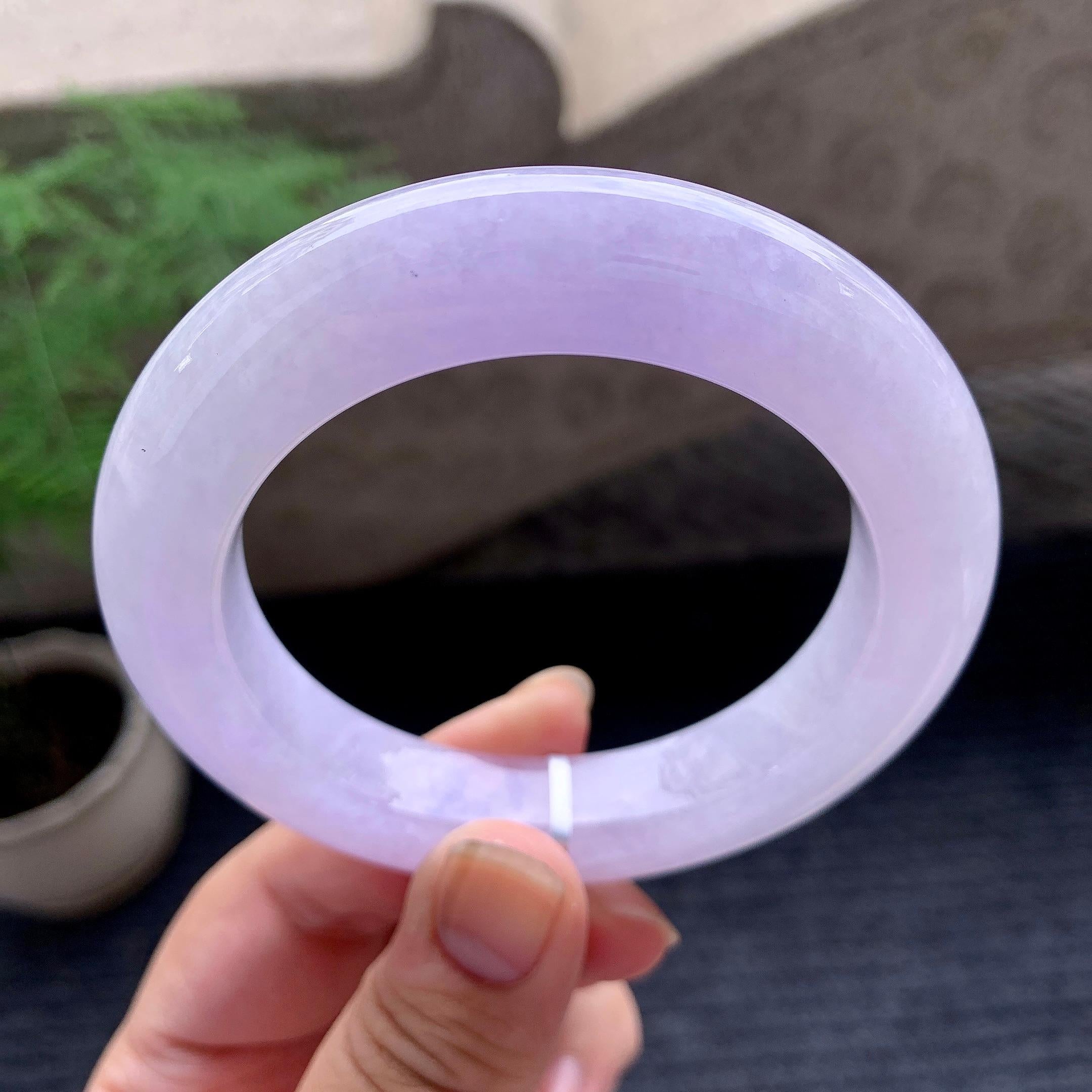 细糯种紫罗兰平安镯（56.7mm）（yc195955）