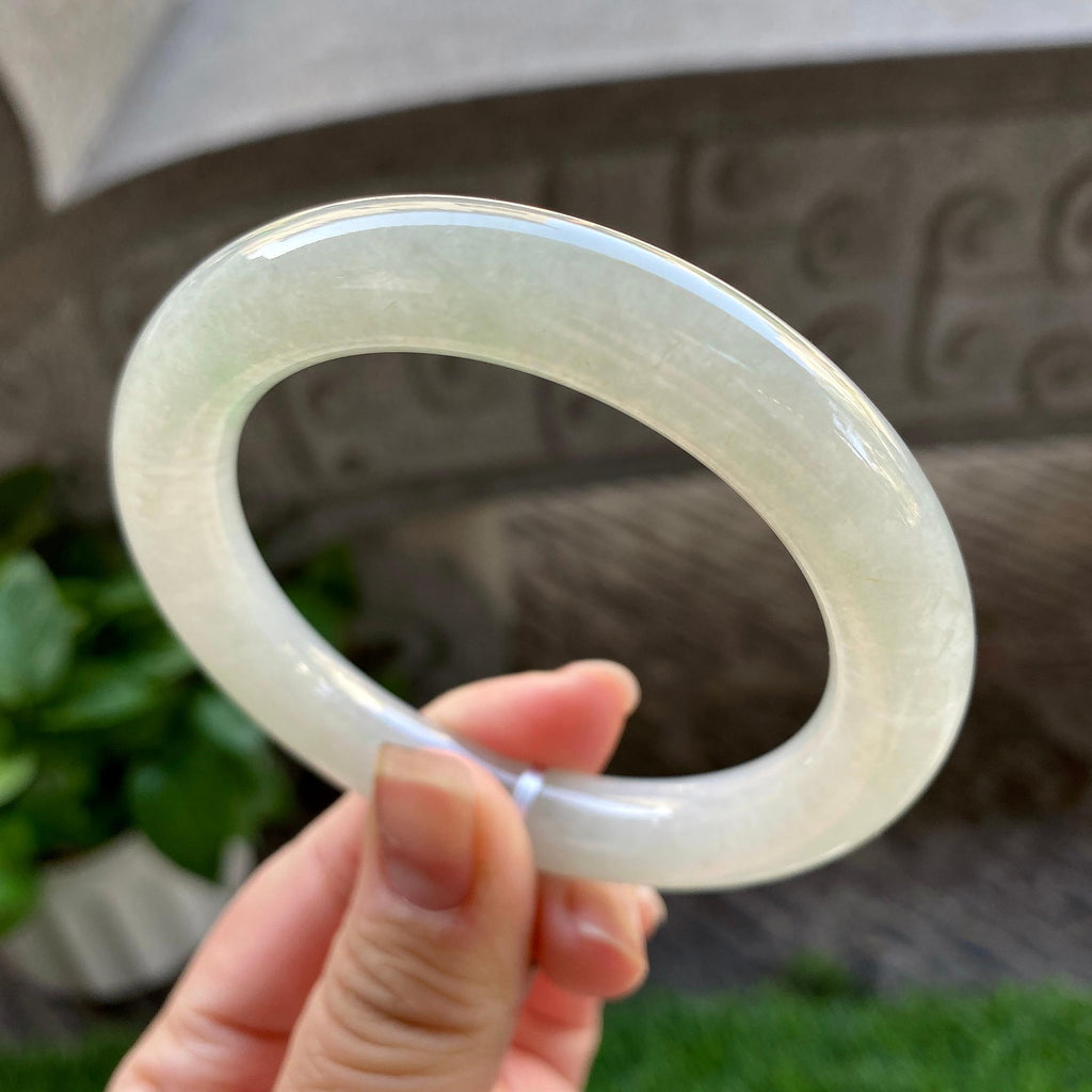 细糯种淡晴底圆条手镯（57.6mm）（yc304785）