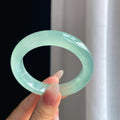 冰种晴绿底翡翠平安镯（53.5mm）（yc293408）