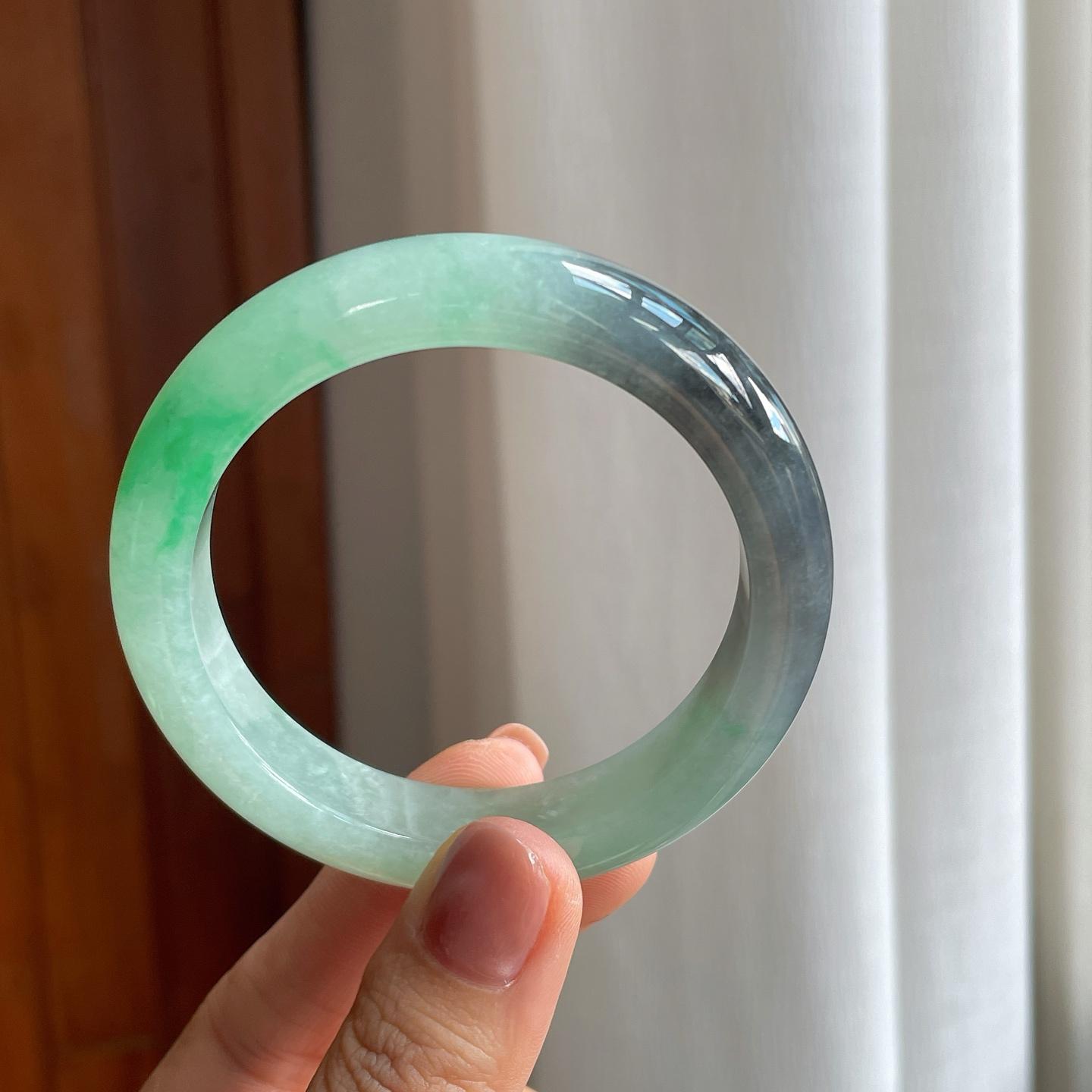 糯冰带色乌鸡特色镯（54mm）（yc277379）