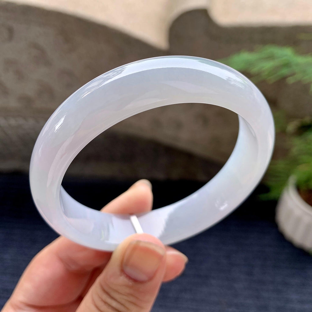 糯冰种无色宽版轮胎手镯（60.3mm）（yc194562）