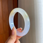 冰种黄翡翡翠平安镯（54.6mm)（yc416482）
