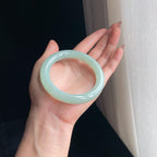 冰种晴底翡翠圆条手镯（57.8mm)（yc350481）