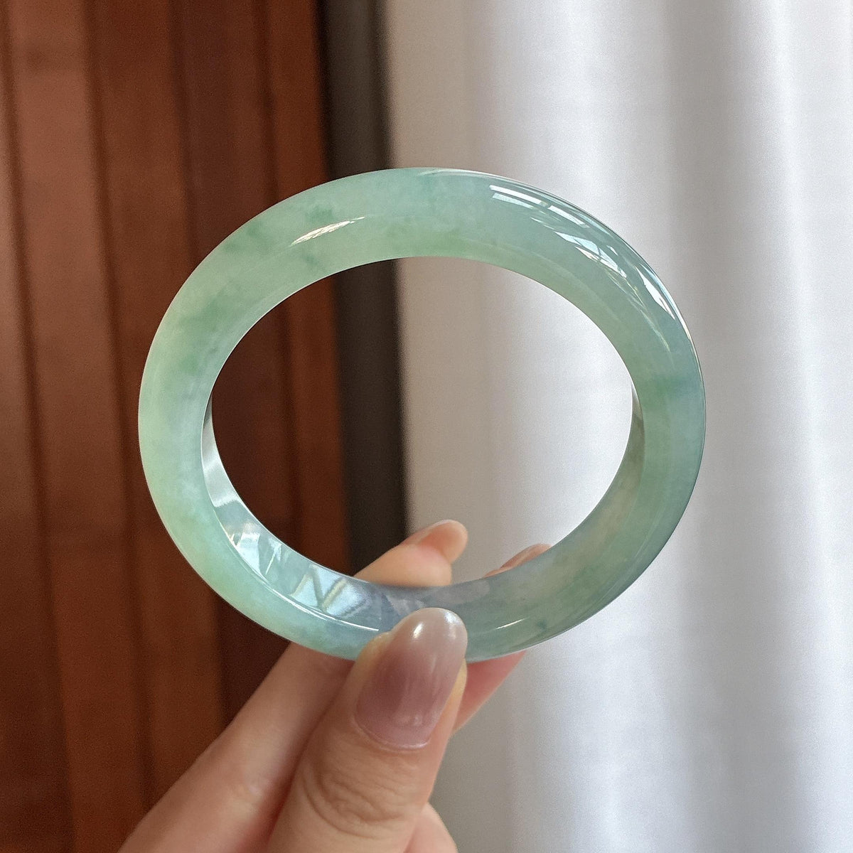 糯冰飘花特色正圈平安镯 55圈（yc721741）