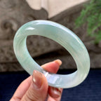 细糯种晴底宽版轮胎手镯 57.2圈口 天然缅甸A货翡翠（yc357742）