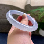 糯冰种紫罗兰圆条手镯（55.8mm）（yc233913）