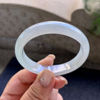 糯冰种无色贵妃手镯  53圈口  天然缅甸A货翡翠（yc457007）