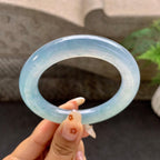 糯冰种飘花圆条手镯54.8mm（yc272773）
