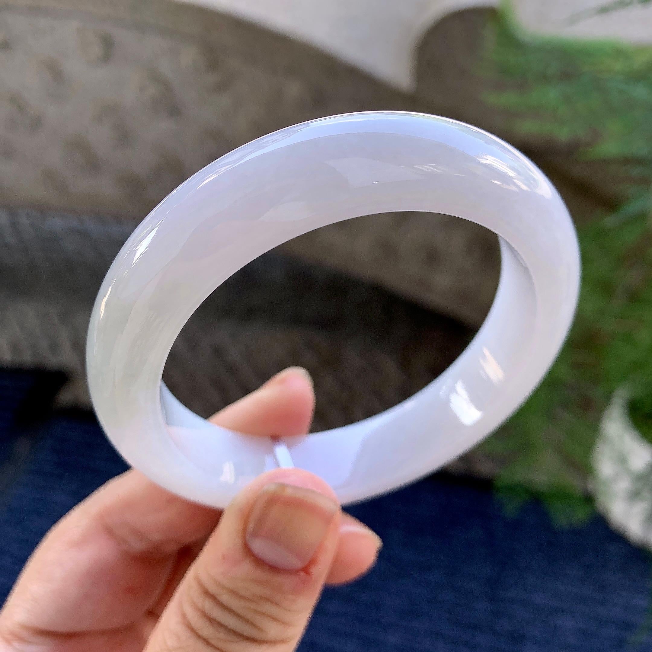 糯种无色平安镯（55mm）（yc249421）