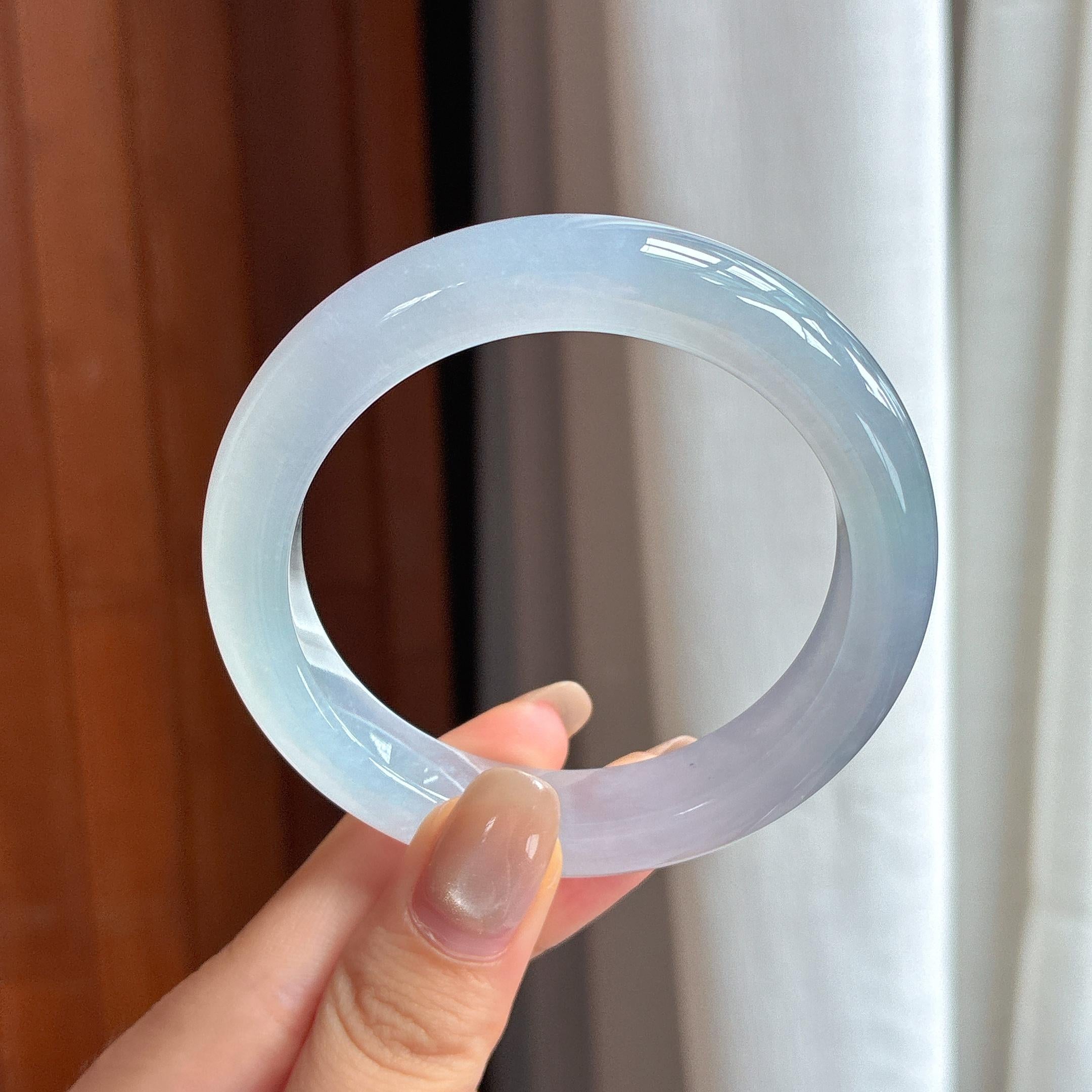 Vòng tay bình an vòng tròn chính băng chủng khởi quang xuân đới thái 54 vòng Ngọc phỉ thúy tự nhiên Myanmar hàng A (yc450801)