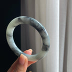 糯冰乌鸡翡翠圆条手镯（56.5mm）（yc403469）