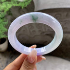 细糯种紫罗兰飘花平安镯（60mm）（yc203715）