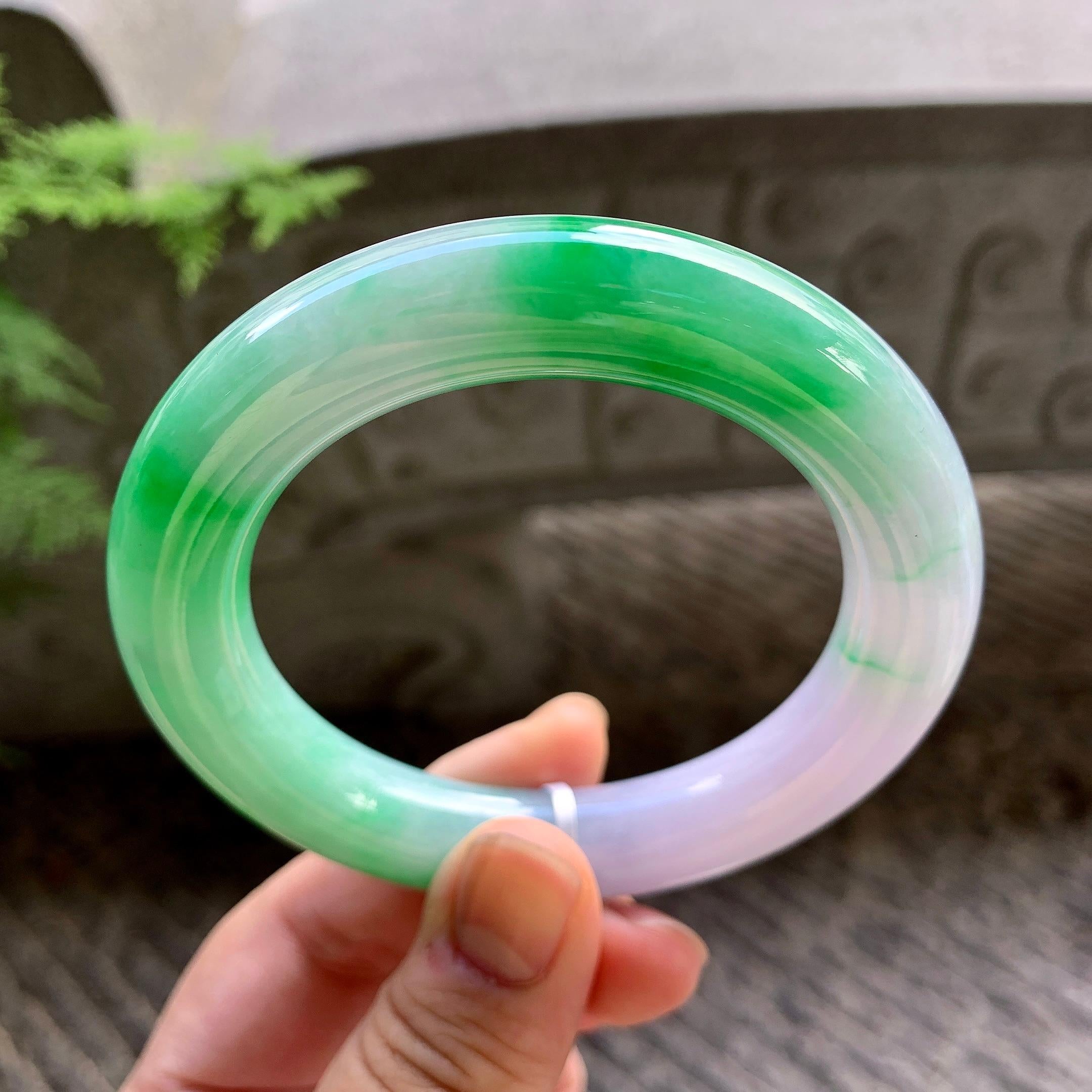 细糯种春彩圆条手镯（56.5mm）（yc202379）