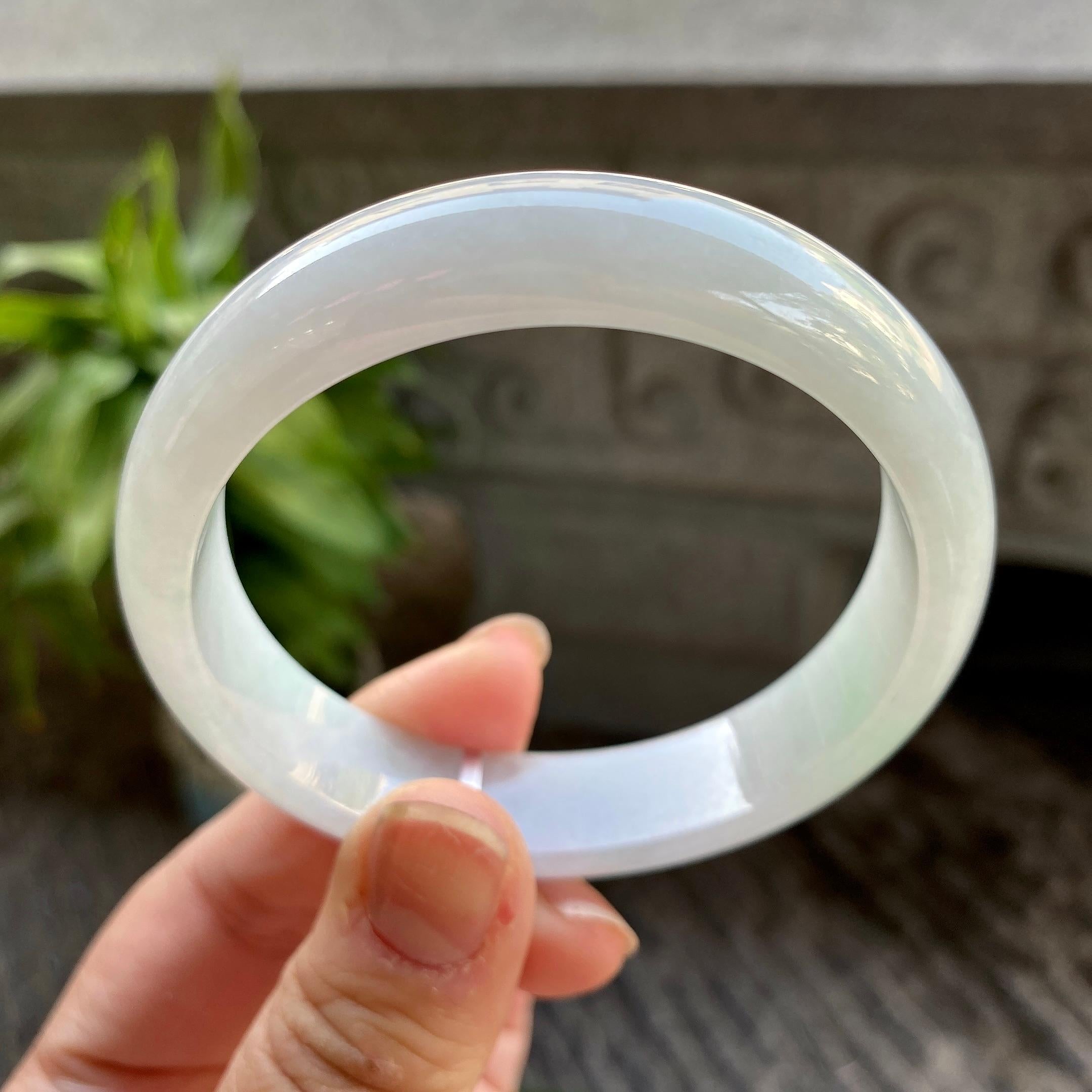 细糯种无色平安镯（56.8mm）（yc311013）