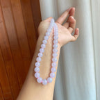 糯冰淡春底翡翠珠串项链（yc257271）