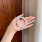 糯冰春带彩翡翠平安镯（54.4mm)（yc417320）