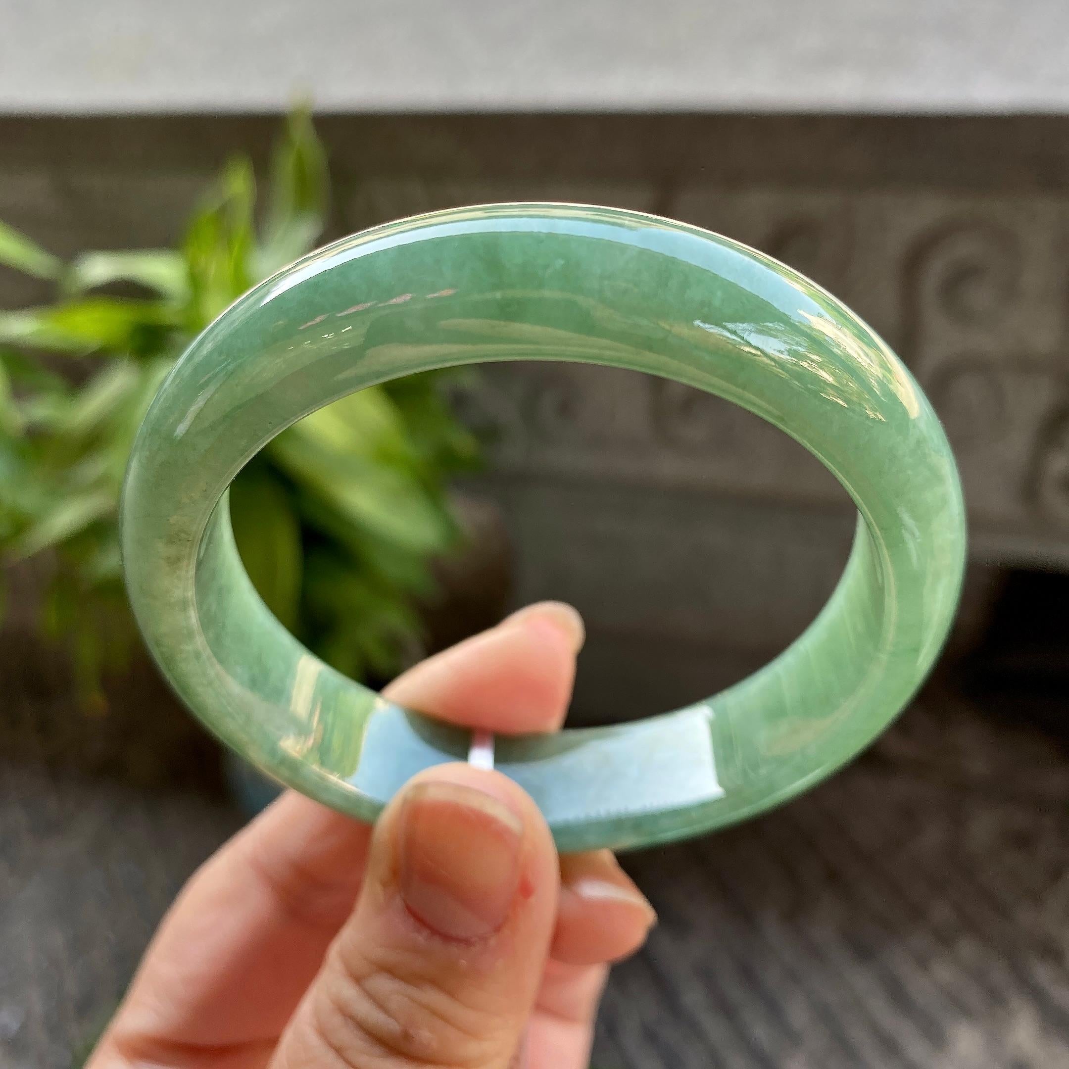 糯种油青平安镯（56.2mm）（yc311017）