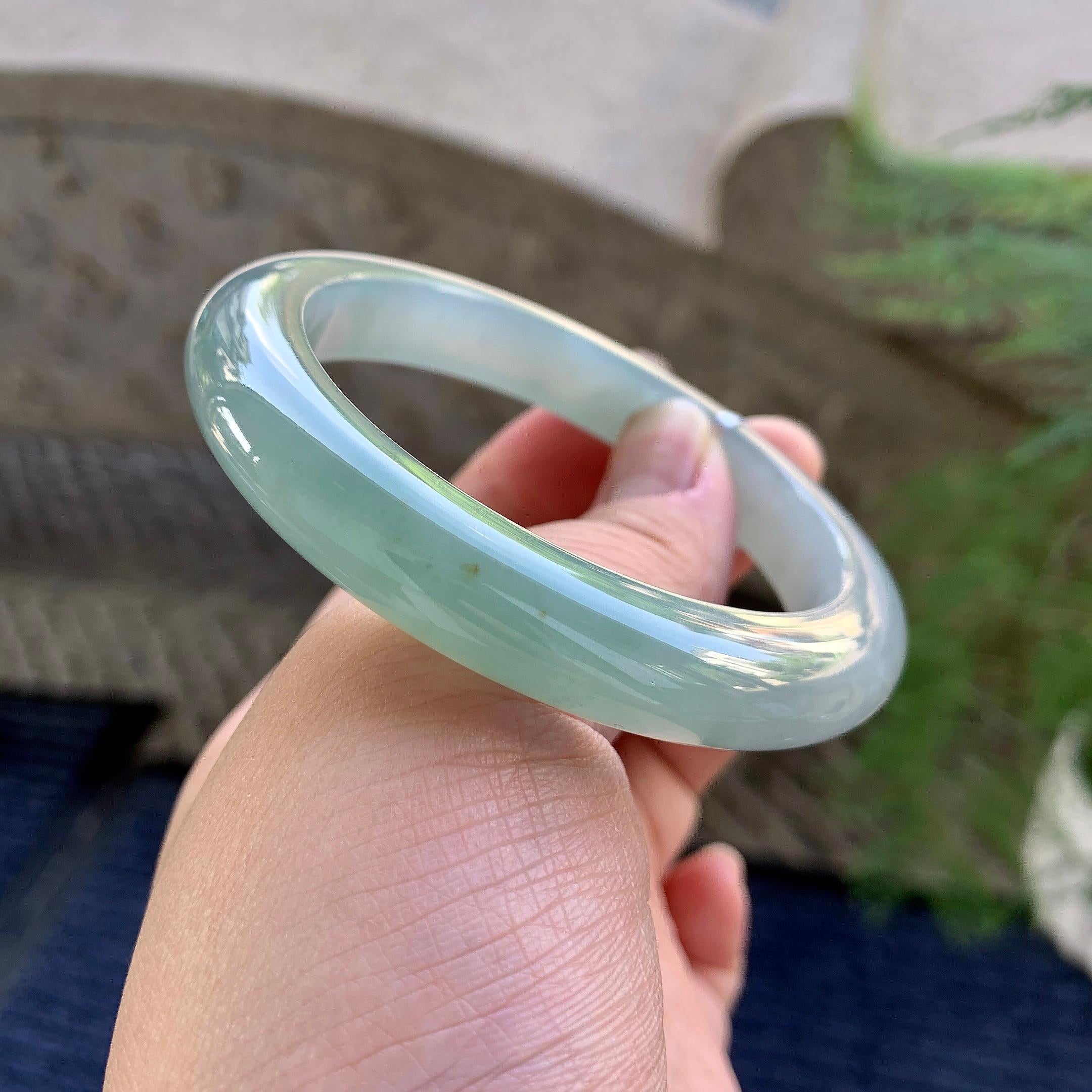 细糯种淡晴底泥鳅背手镯（56mm）（yc249386）