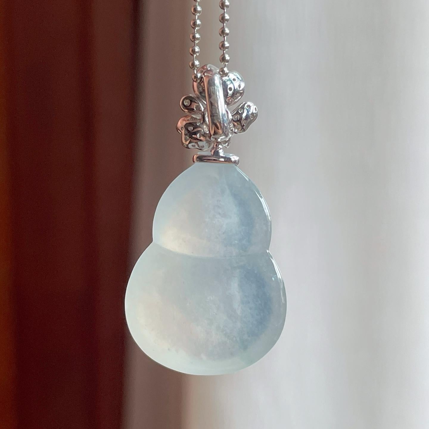 18k金扣冰种翡翠葫芦（yc248550）