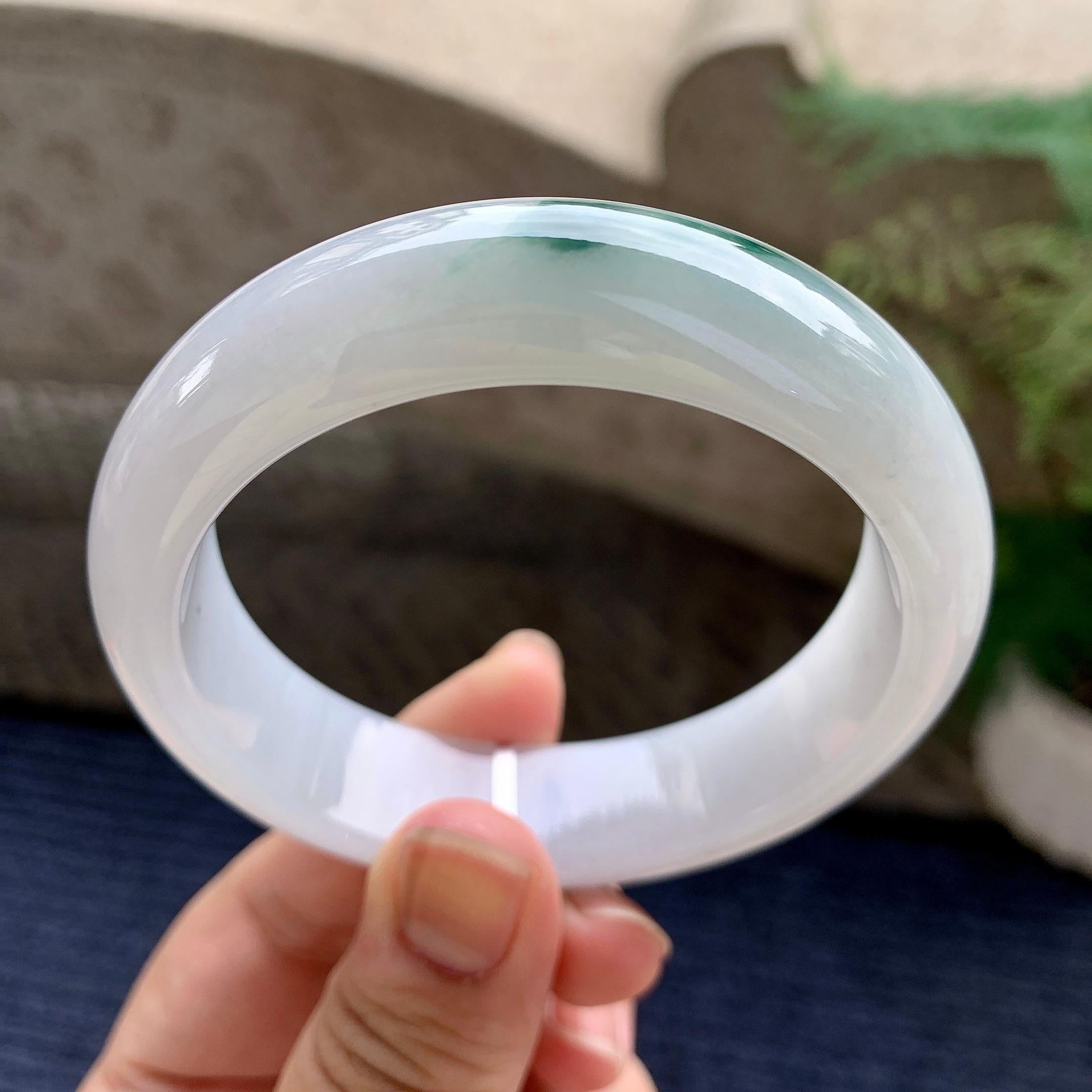 细糯种飘花宽版轮胎手镯（58mm）（yc233897）