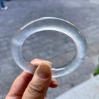 高冰种无色圆条手镯（53.6mm）（yc268982）