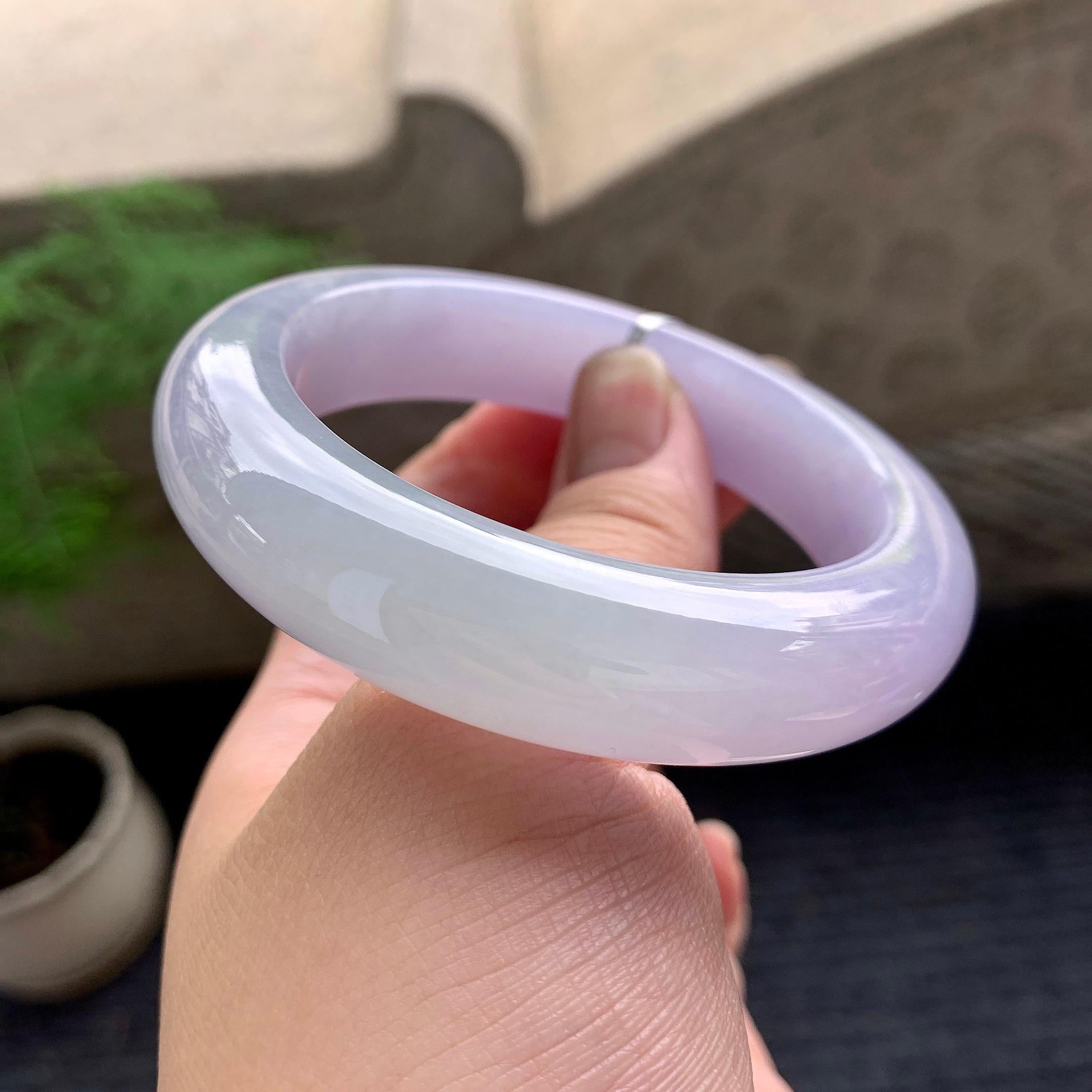 细糯种紫罗兰平安镯（55.7mm）（yc196168）