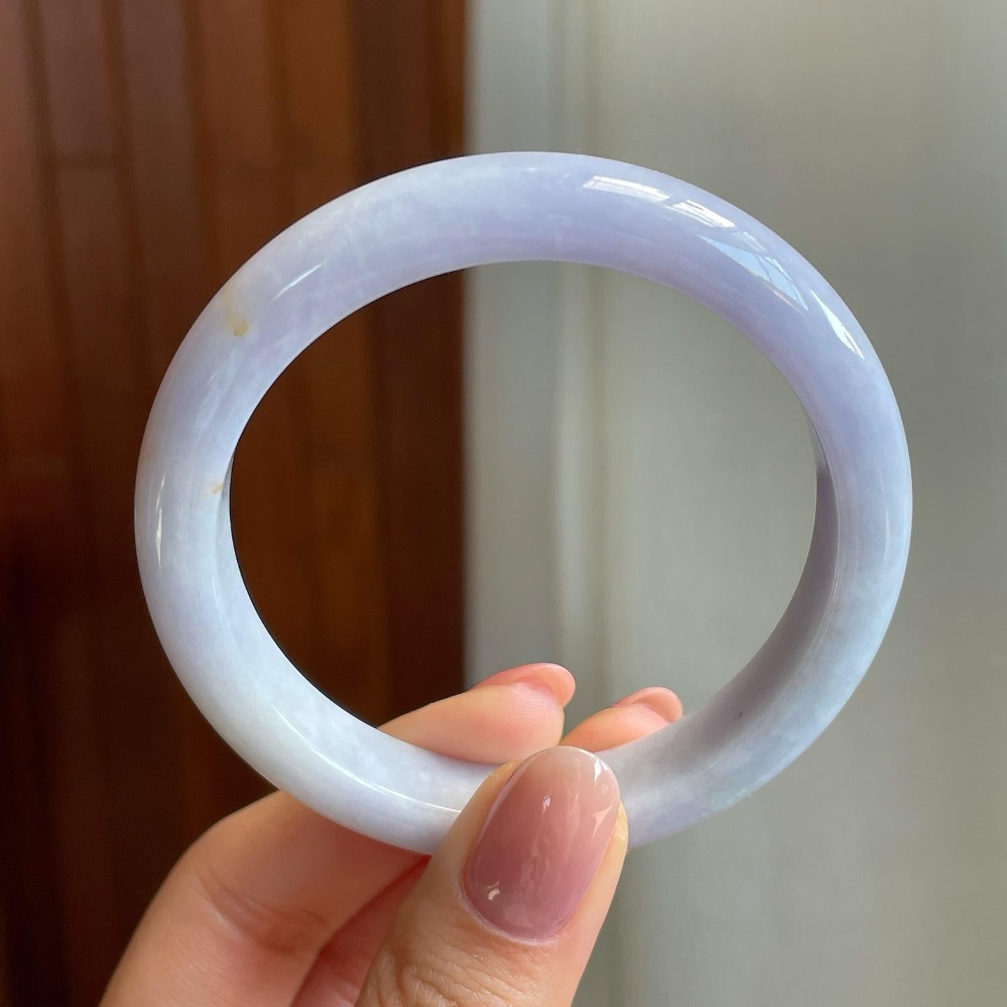 糯冰紫罗兰翡翠平安镯（54.3mm)（yc318557）