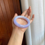 糯冰紫罗兰翡翠圆条手镯（56.6mm）（yc278731）