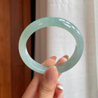 糯冰晴底翡翠平安镯（55.2mm)（yc374789）