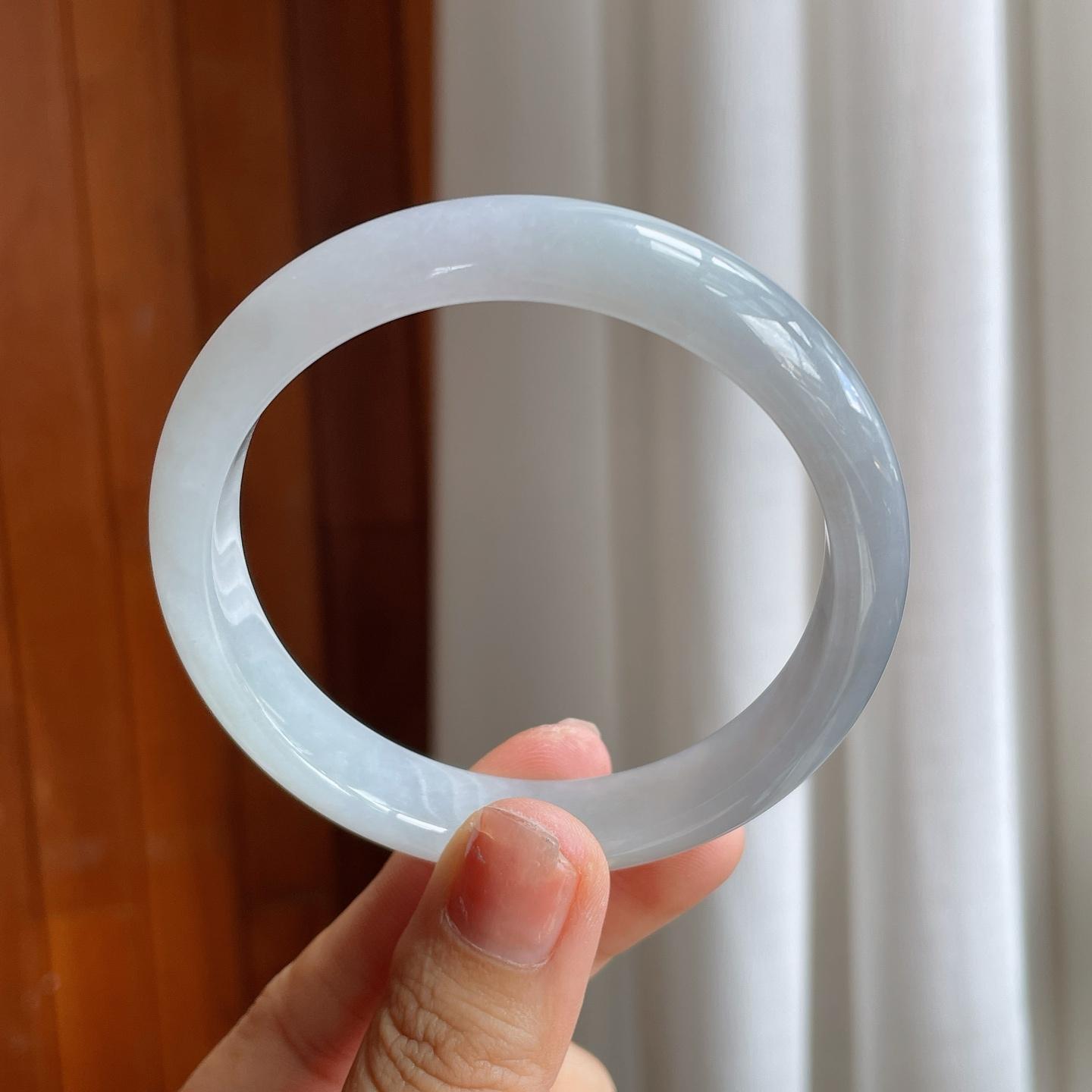 糯冰翡翠平安镯（58.5mm）（yc216047）